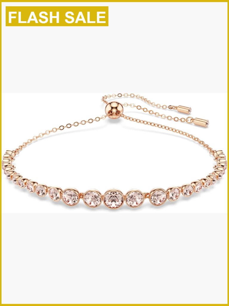 Stunning Crystal Link Bracelet With Slide Closure